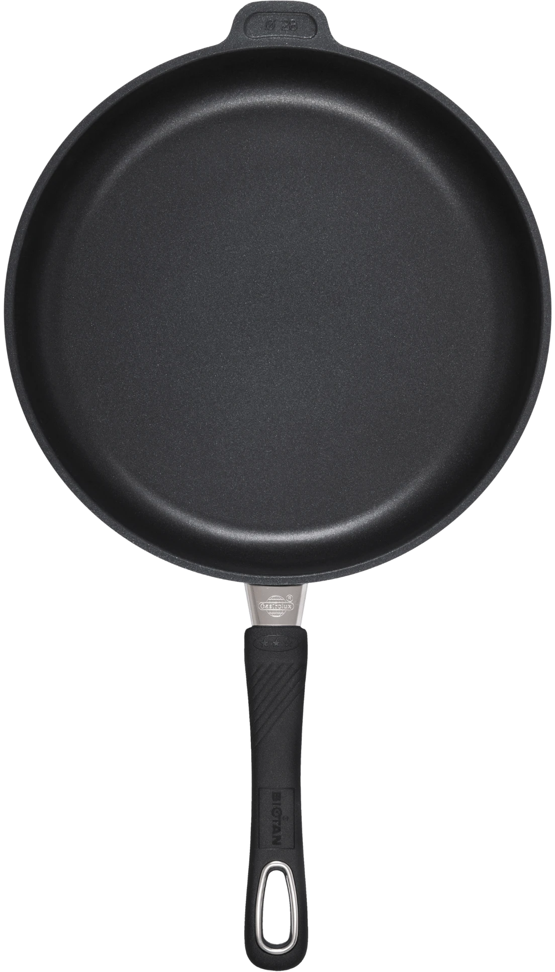 Gastrolux BIOTAN® PLUS frying pan viewed from above, used as the base image for the cookware construction diagram